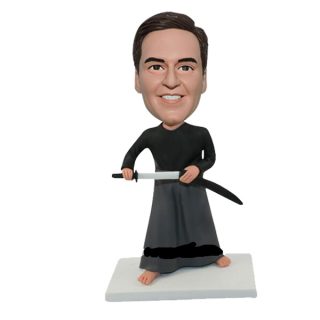 A Fencer Fencing Personalized Bobblehead