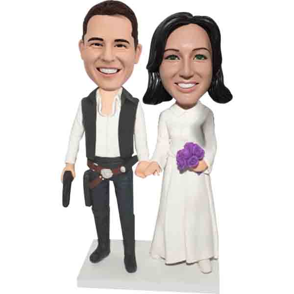 1. Bobbleheads Wedding Cake Topper Star Wars Bobbleheads
