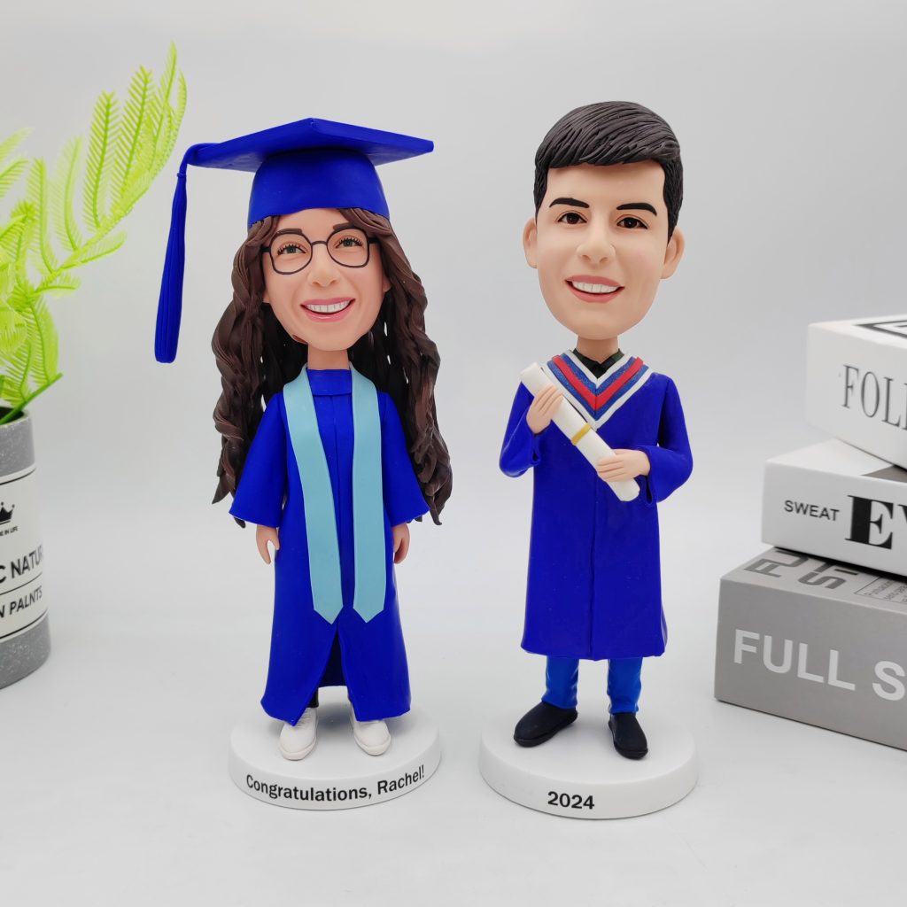 3. Two Double Graduation Bobblehead