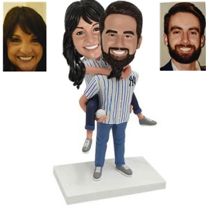 Groom Backing Bride NY Yankees Baseball Bobbleheads
